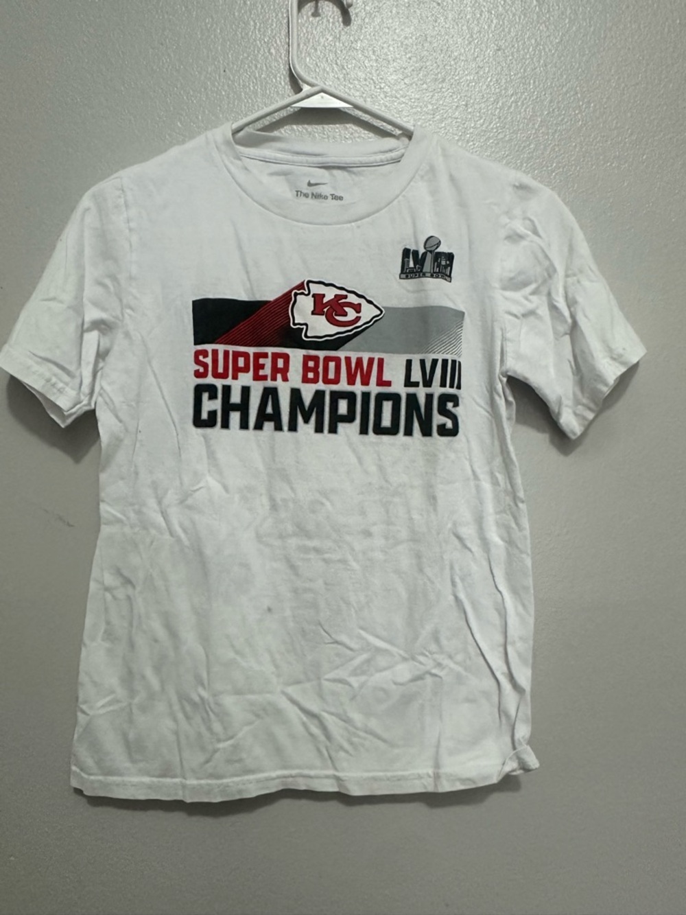 Nike White Tee with Gray Logo